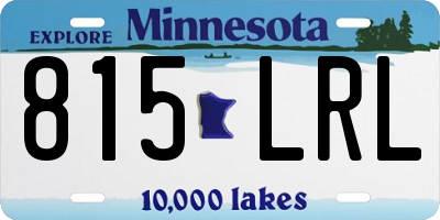 MN license plate 815LRL