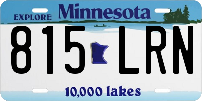 MN license plate 815LRN