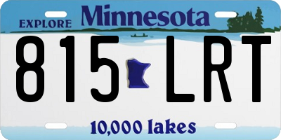 MN license plate 815LRT