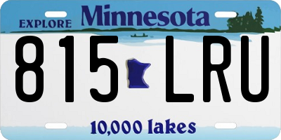MN license plate 815LRU