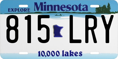 MN license plate 815LRY