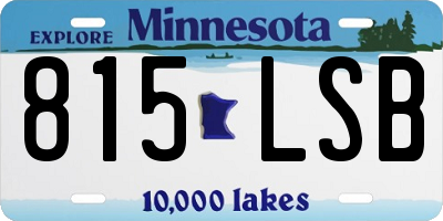 MN license plate 815LSB