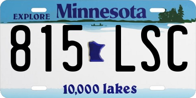 MN license plate 815LSC