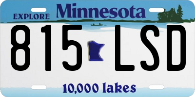 MN license plate 815LSD