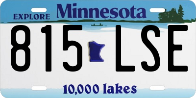 MN license plate 815LSE