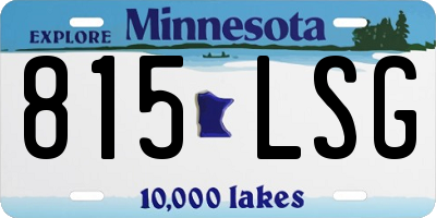 MN license plate 815LSG