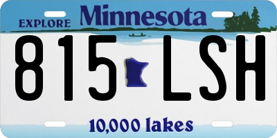 MN license plate 815LSH