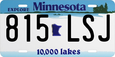 MN license plate 815LSJ