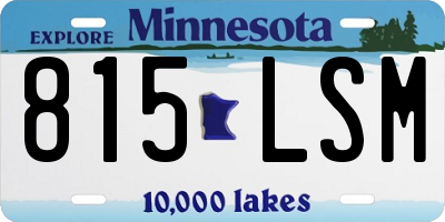MN license plate 815LSM