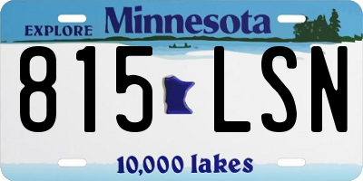MN license plate 815LSN