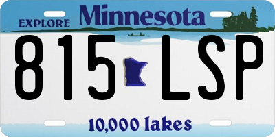 MN license plate 815LSP