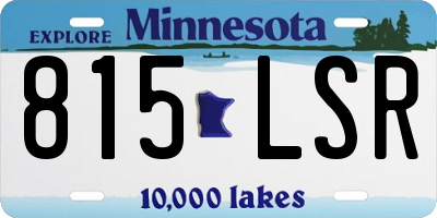 MN license plate 815LSR