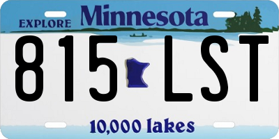 MN license plate 815LST