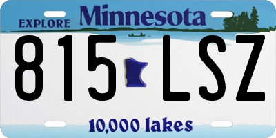 MN license plate 815LSZ