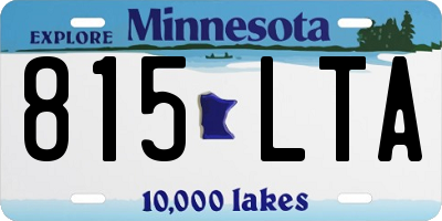 MN license plate 815LTA