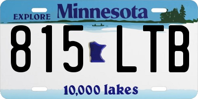 MN license plate 815LTB