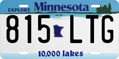 MN license plate 815LTG