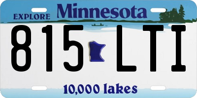 MN license plate 815LTI