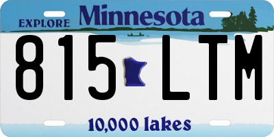 MN license plate 815LTM