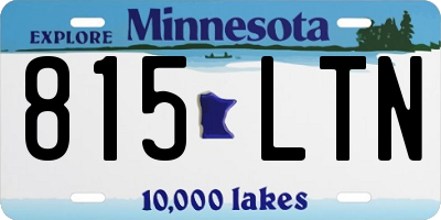 MN license plate 815LTN