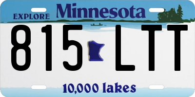 MN license plate 815LTT