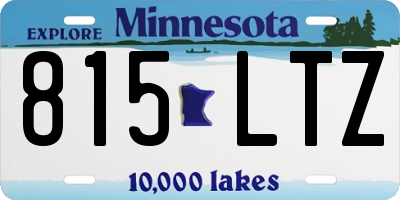 MN license plate 815LTZ
