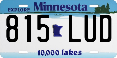 MN license plate 815LUD