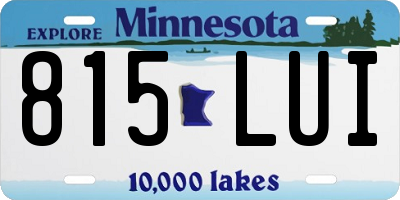 MN license plate 815LUI