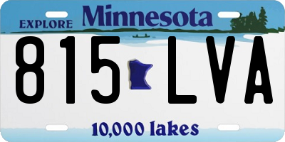 MN license plate 815LVA