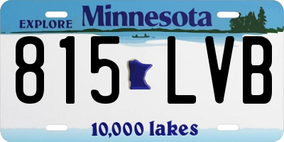 MN license plate 815LVB