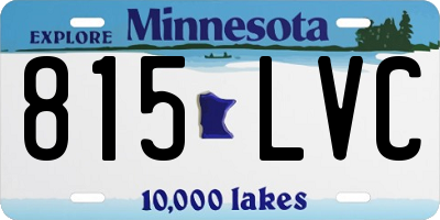 MN license plate 815LVC
