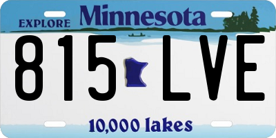 MN license plate 815LVE