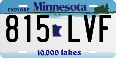MN license plate 815LVF