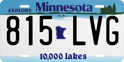 MN license plate 815LVG