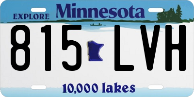 MN license plate 815LVH