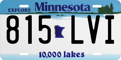 MN license plate 815LVI