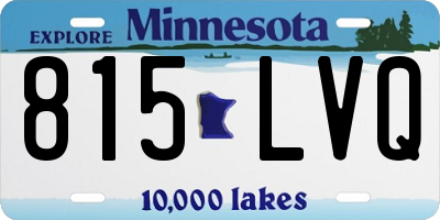 MN license plate 815LVQ