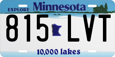 MN license plate 815LVT