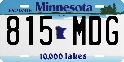 MN license plate 815MDG