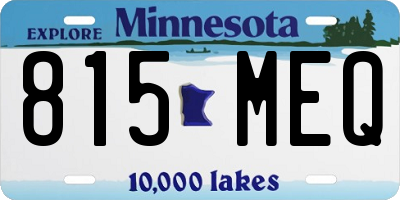 MN license plate 815MEQ