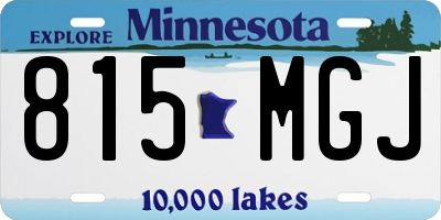 MN license plate 815MGJ