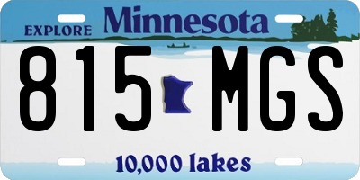 MN license plate 815MGS