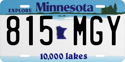MN license plate 815MGY