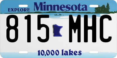 MN license plate 815MHC
