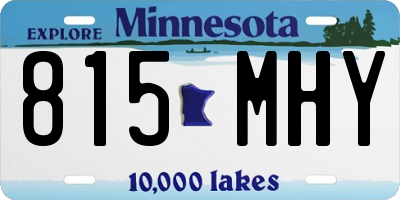 MN license plate 815MHY