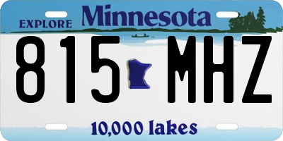 MN license plate 815MHZ