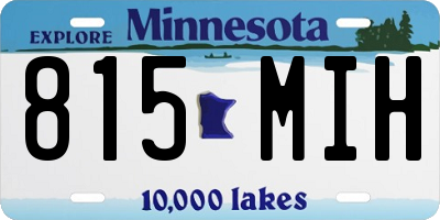 MN license plate 815MIH