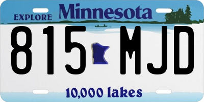MN license plate 815MJD