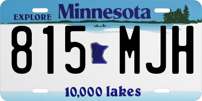 MN license plate 815MJH