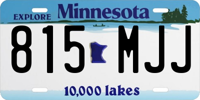 MN license plate 815MJJ